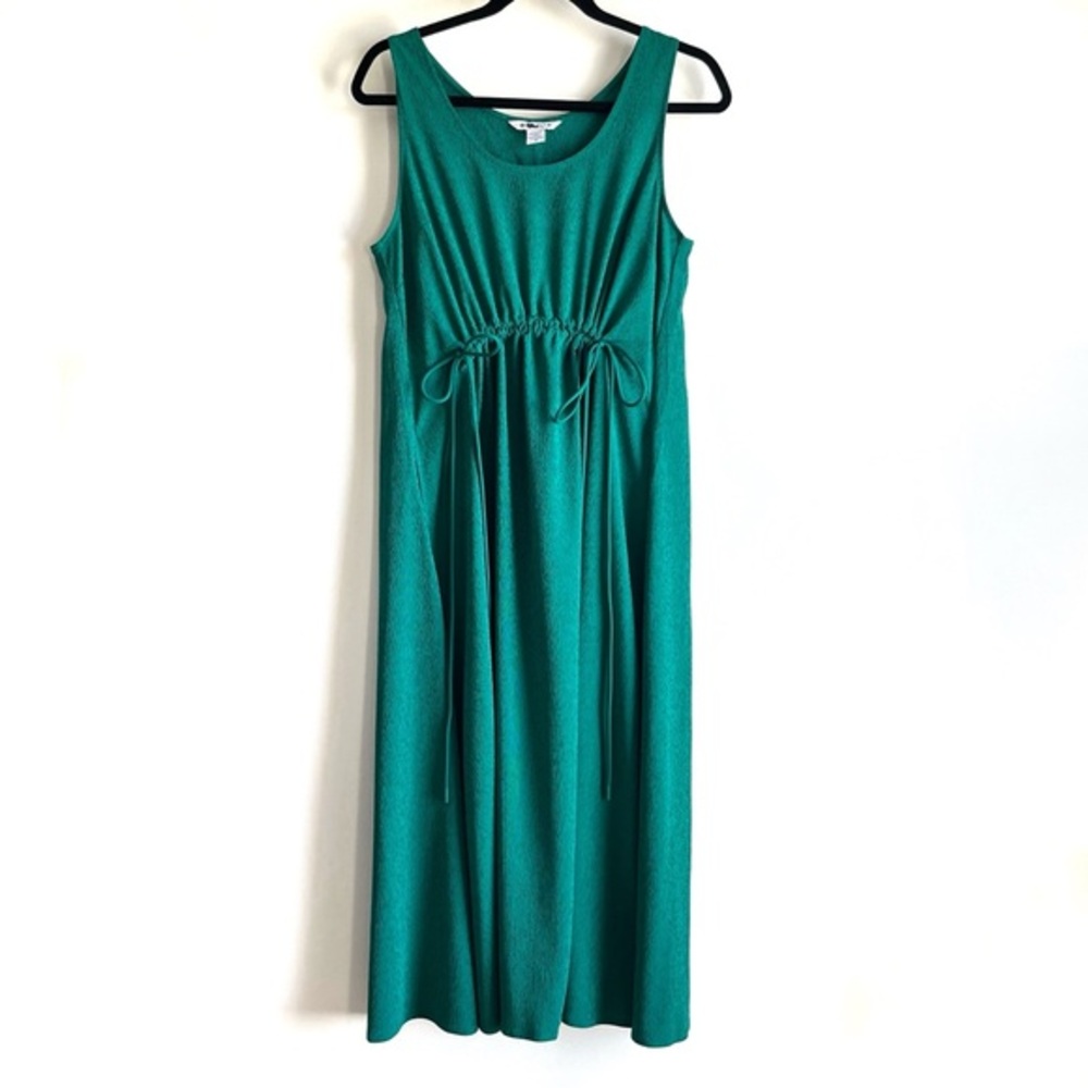 Athleta Echo Green /Teal Sleeveless Midi Dress Size Small